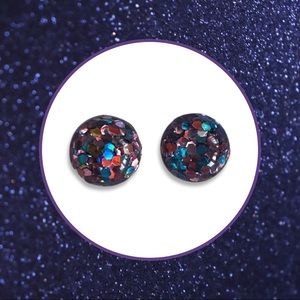 Glitter Stud Earrings